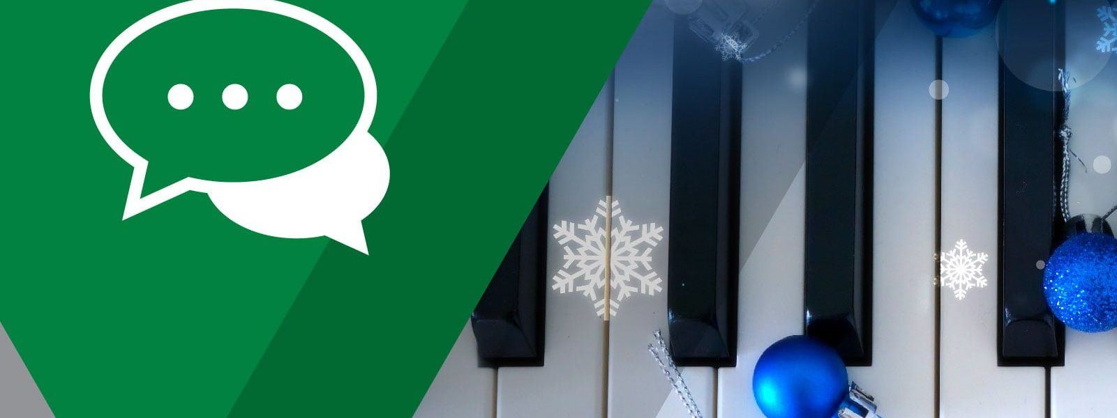 piano keys with ornaments set on top