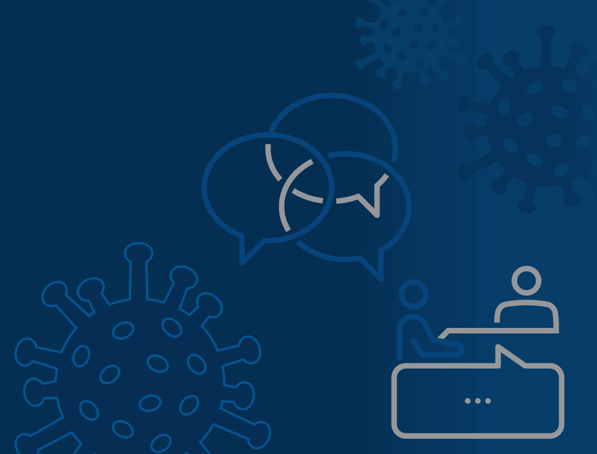 virus illustration floating around