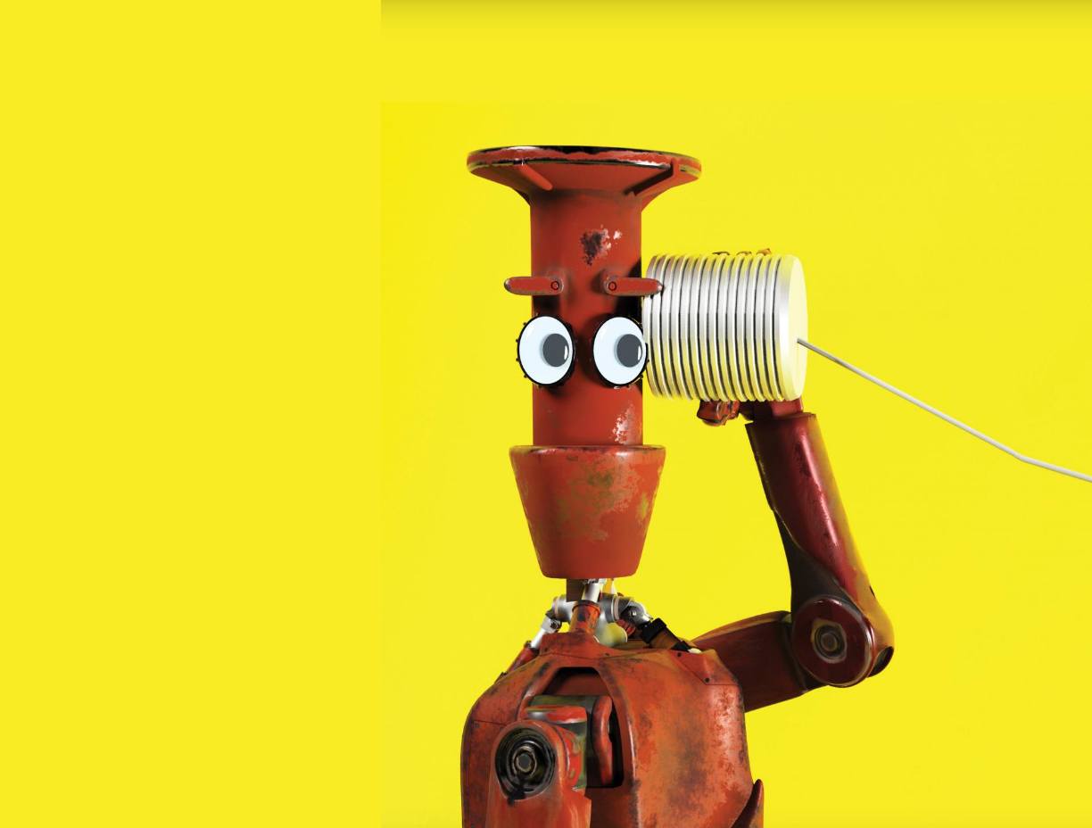 tin man using can to communicate