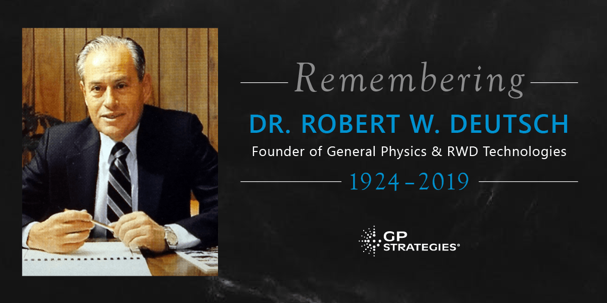 A Tribute to Dr Robert W Deutsch