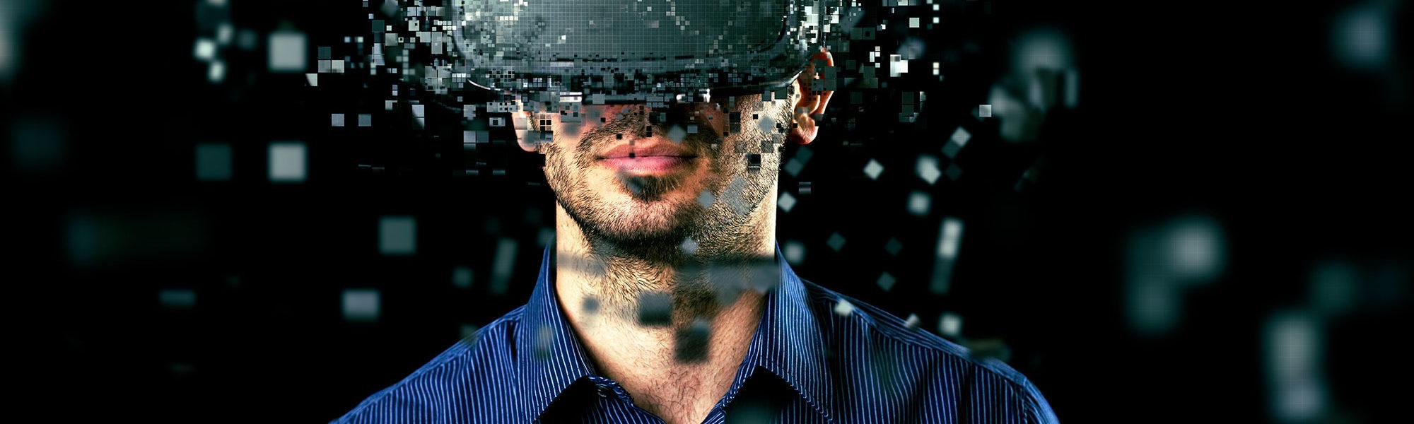 Technologie-Mann Virtual Reality