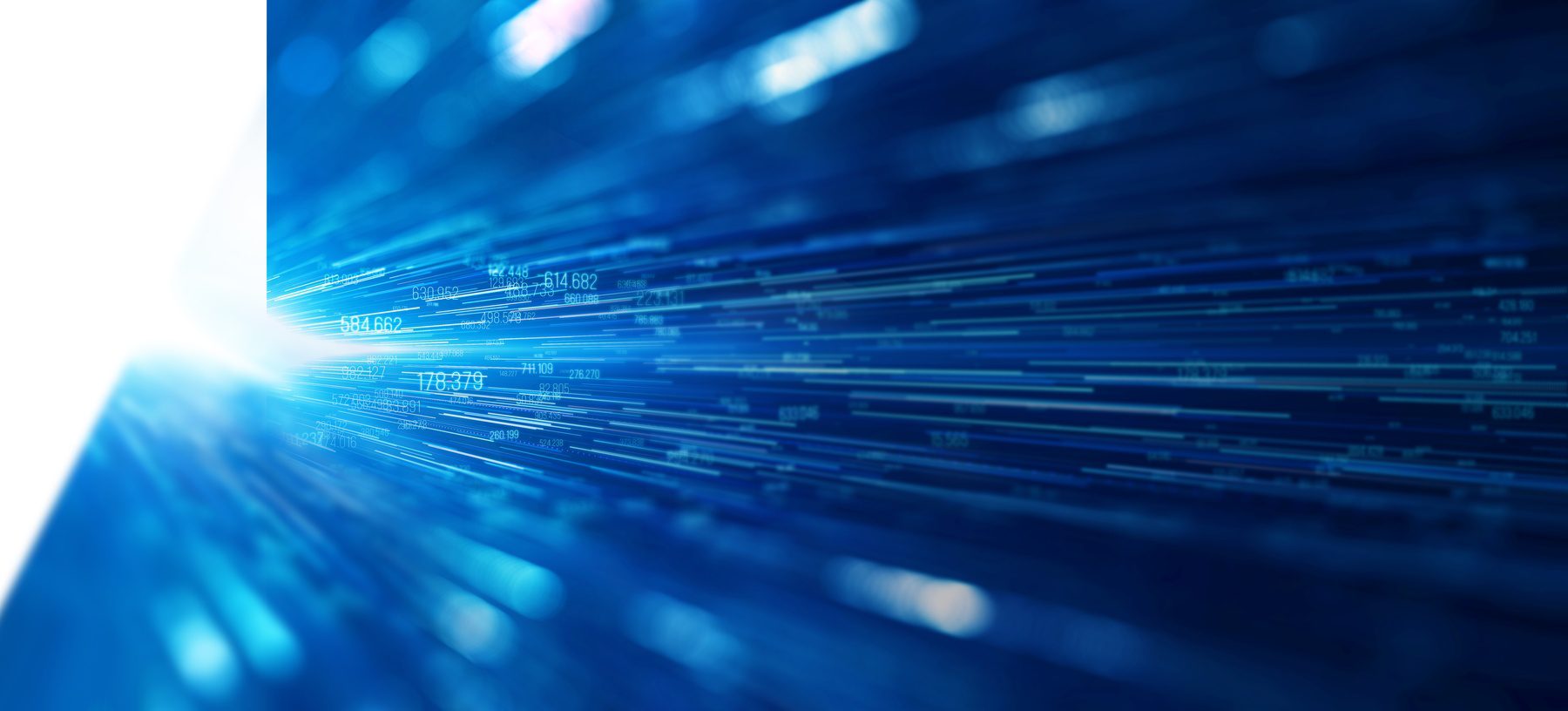 blue blurred motion of digital data flow