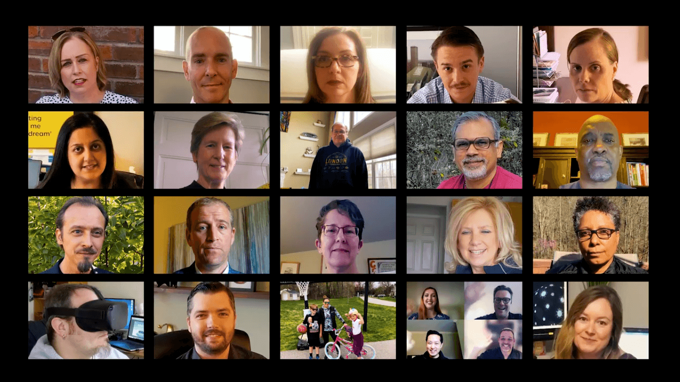 video call of different people in gallery view