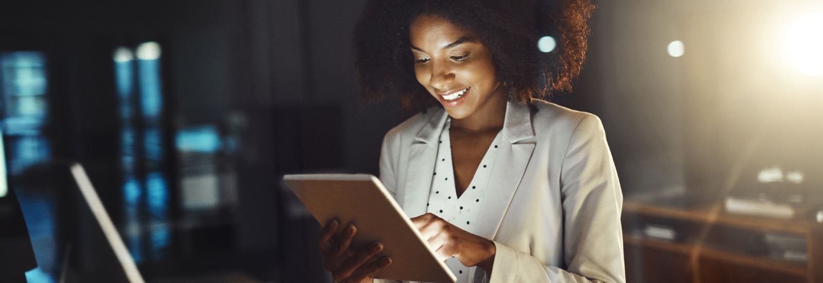 Woman with tablet