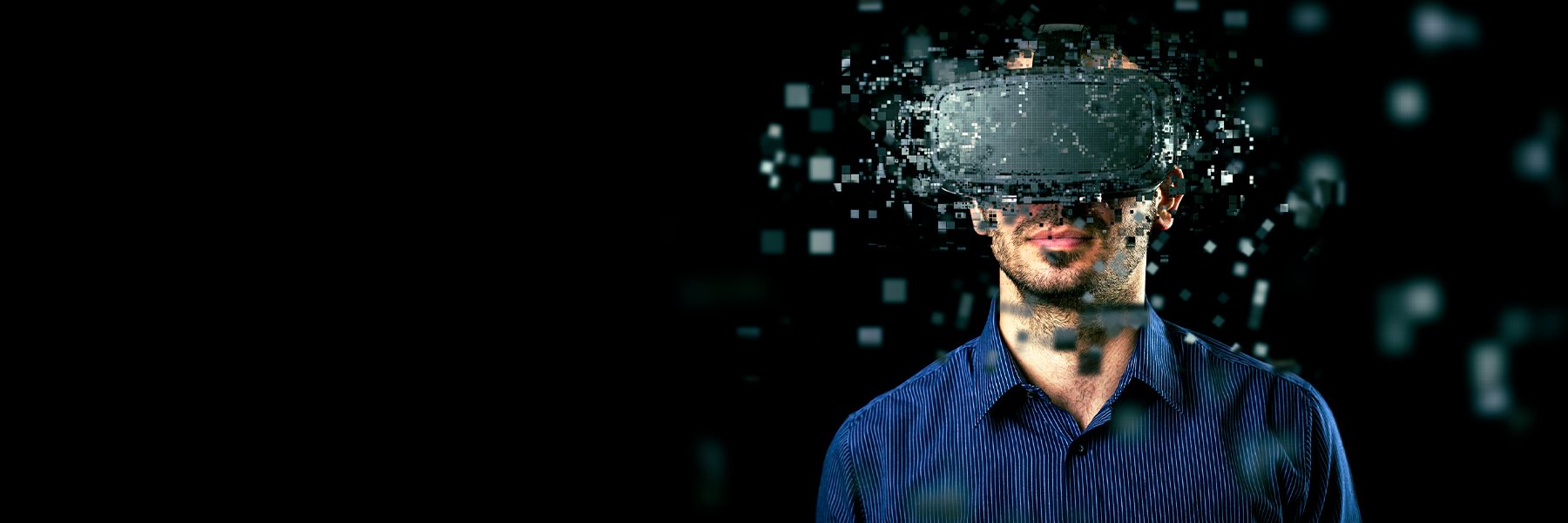 Mann in Virtual Reality