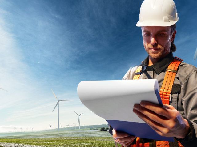 energy wind farm and engineer
