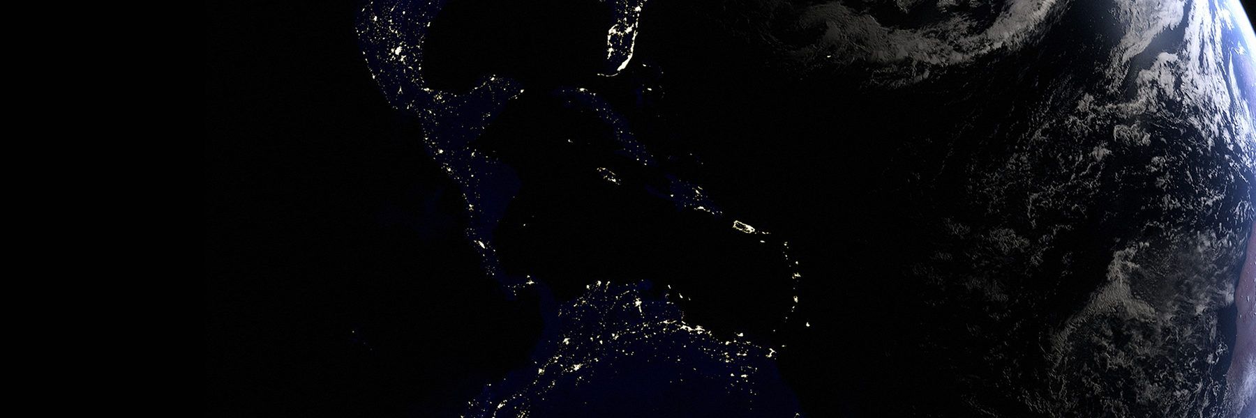 Südamerika auf Weltkugel mit leuchtenden Bereichen