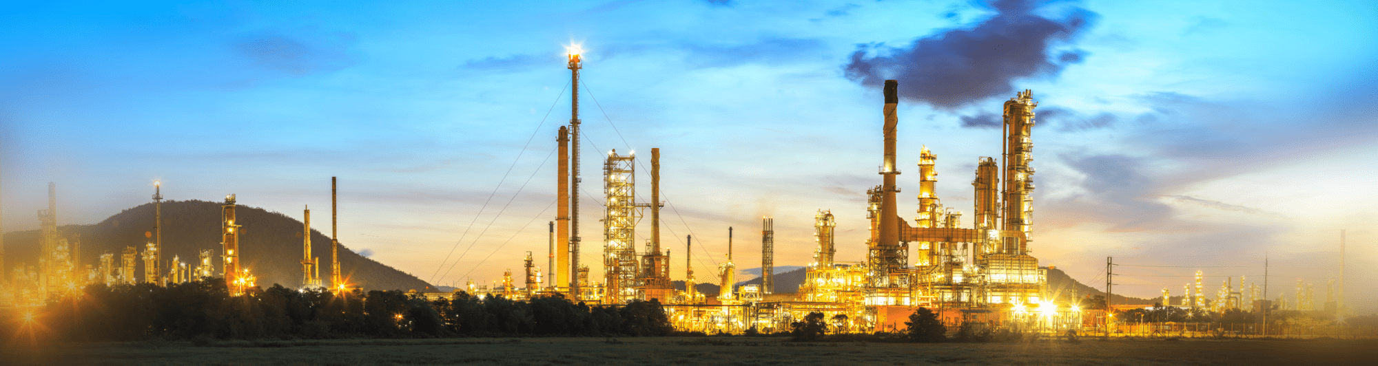landscape view of power plant skyline