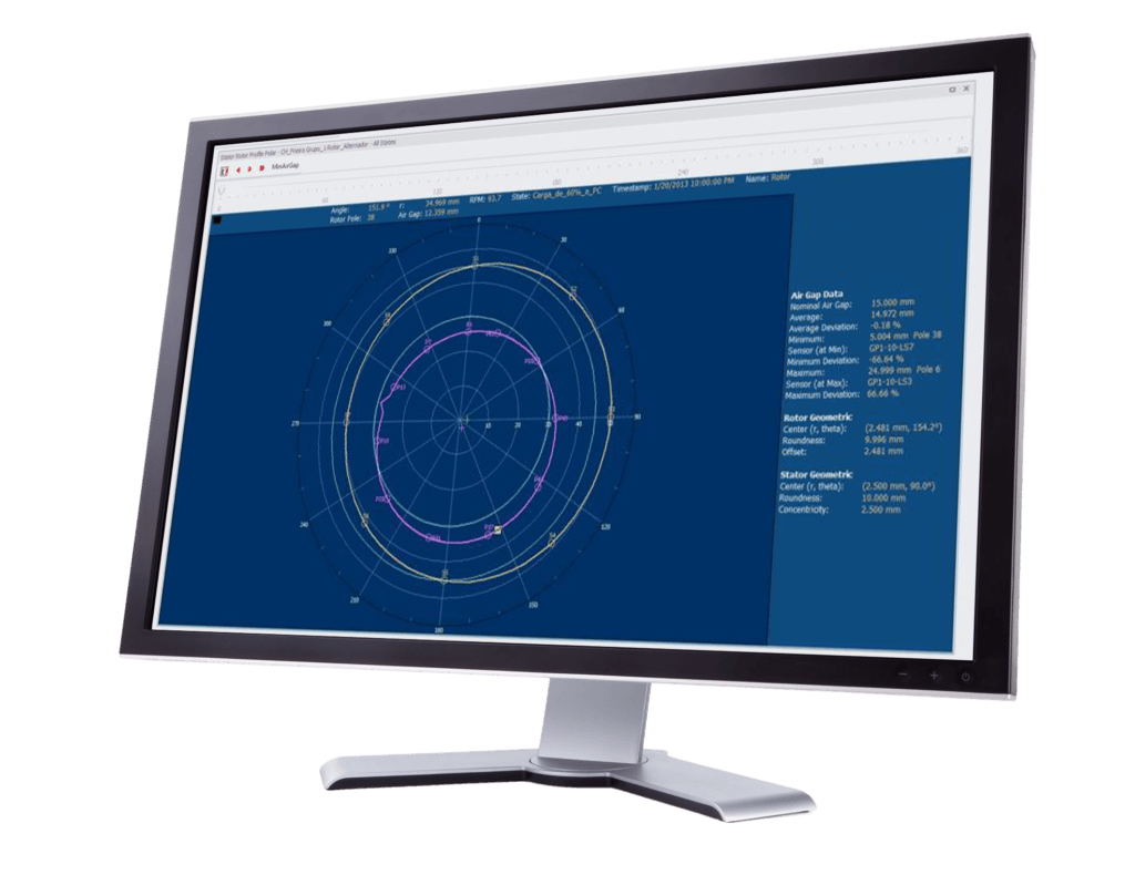 Monitor with EtaPro Predictor showing vibration monitoring