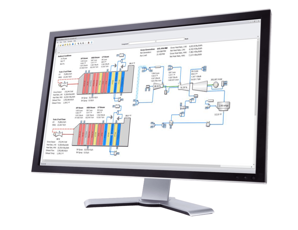 监控显示 EtaPRO VirtualPlant,领先的热力性能监控程序。