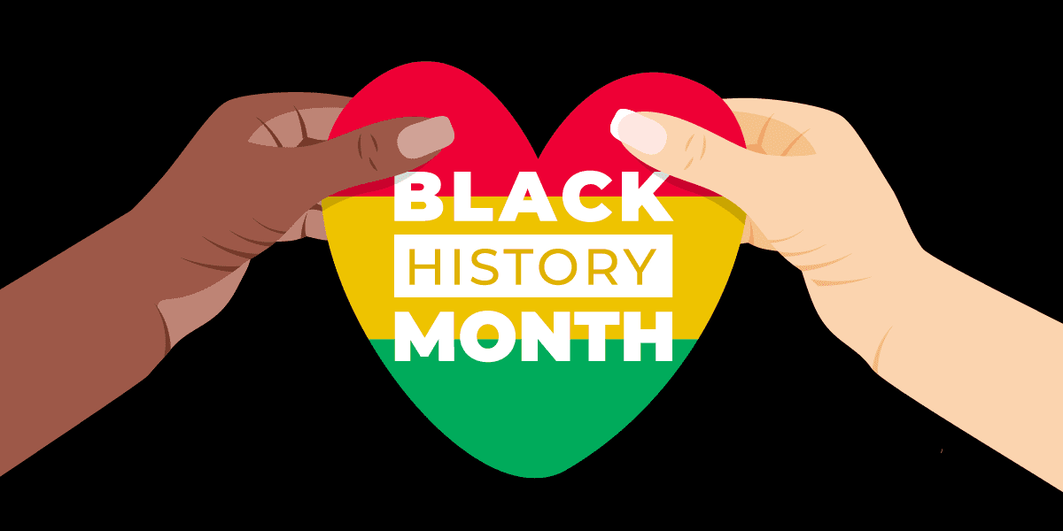 black history month hands holding heart