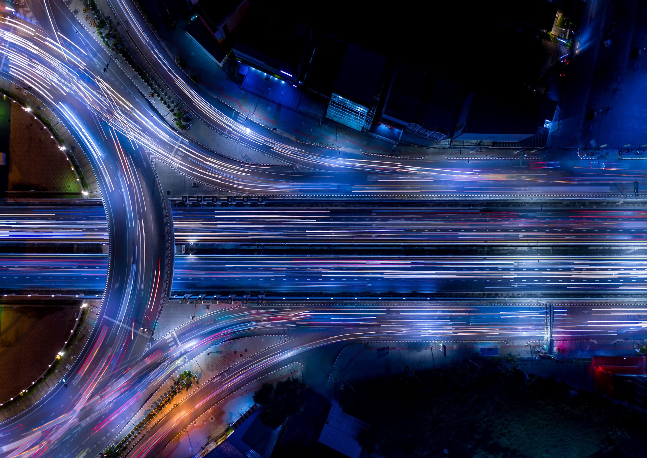 Electron of Traffic light tail that show it is a life build of infrastructure road and economic system transportation and communication