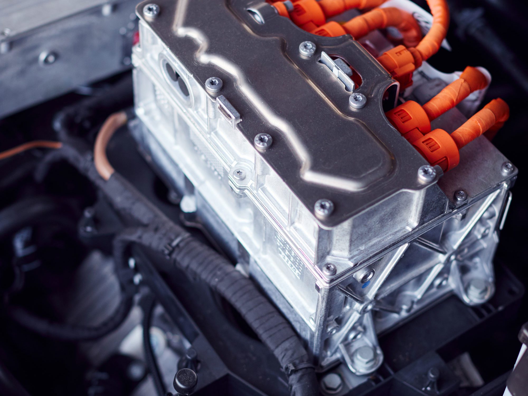 Closeup of electric motor