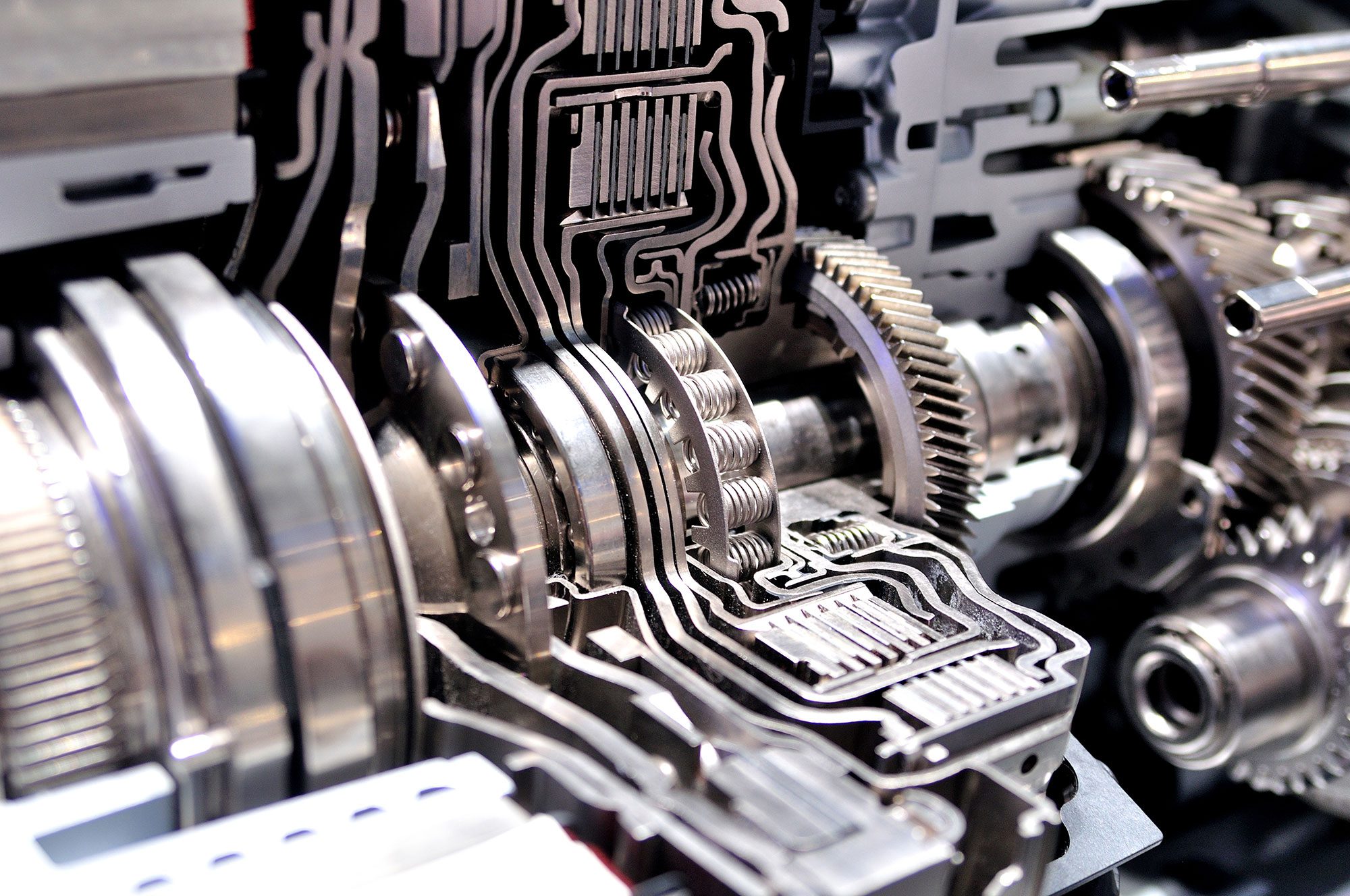 closeup of engine