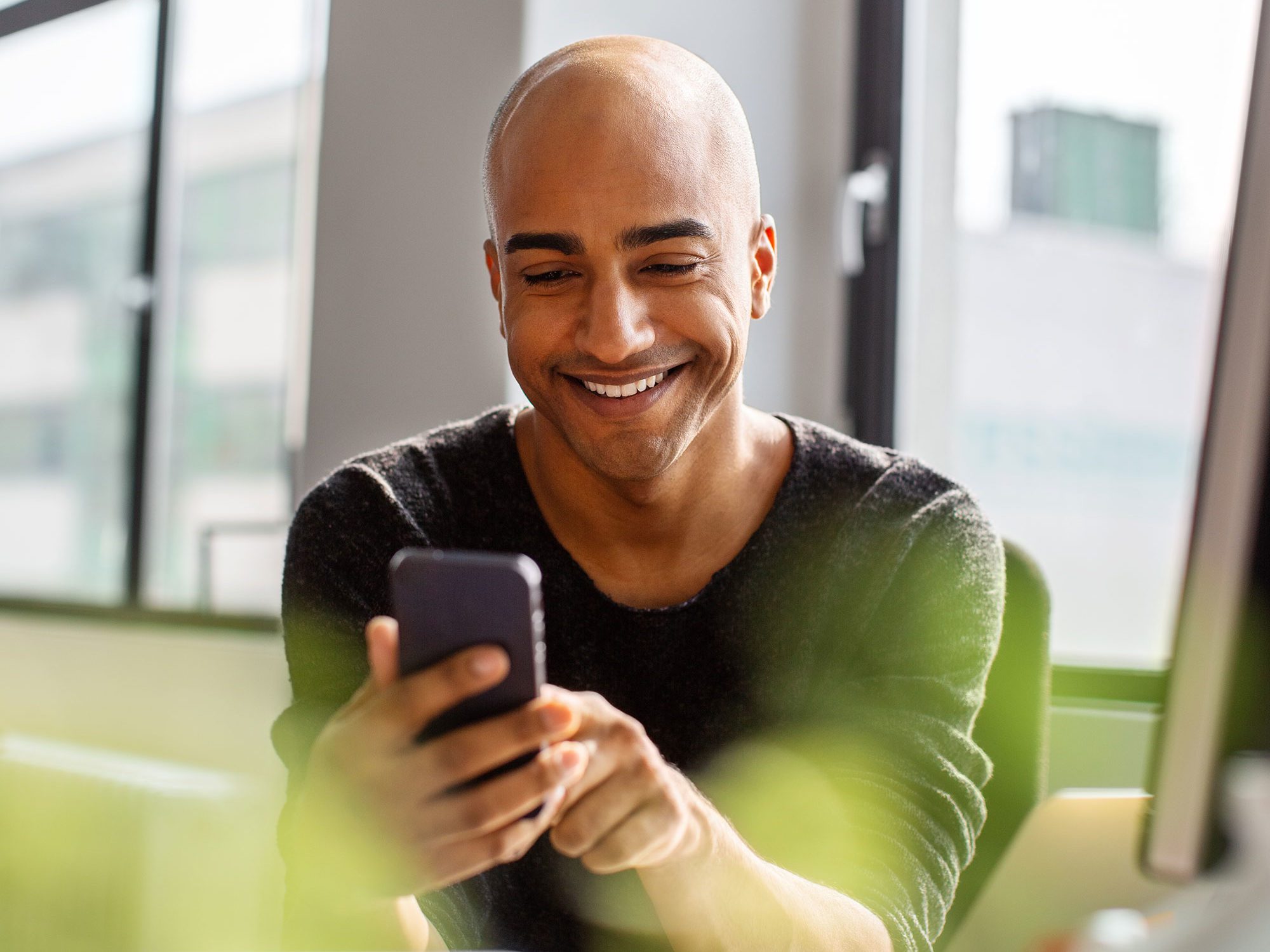 man using technology